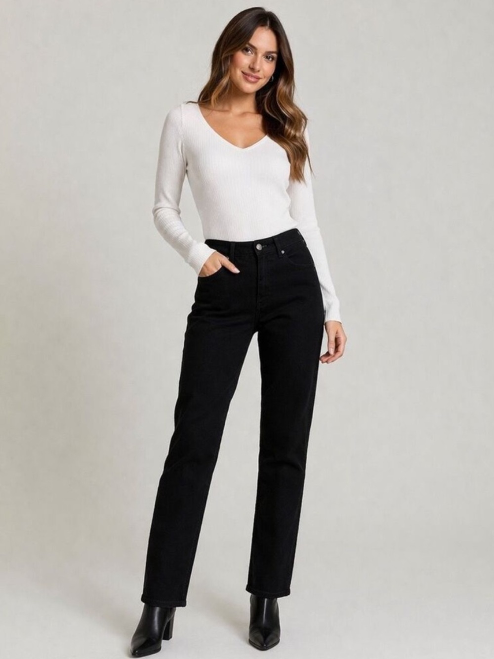 Ralph Lauren Black Straight-Leg Jeans